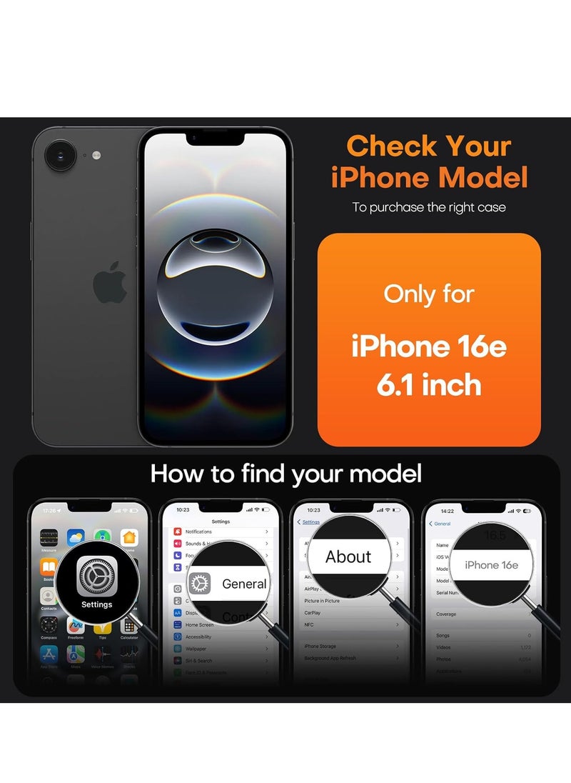 BORTONY iPhone 16e 6.1-Inch Case Cover Liquid Silicone Anti-Scratch Case Shockproof Soft Slim Camera Protection Cover For iPhone 16e 6.1-Inch  - Image 2