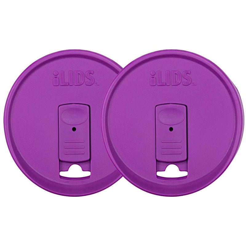 iLIDS Mason Jar Drink Lid Wide Mouth Mulberry Pack of 2