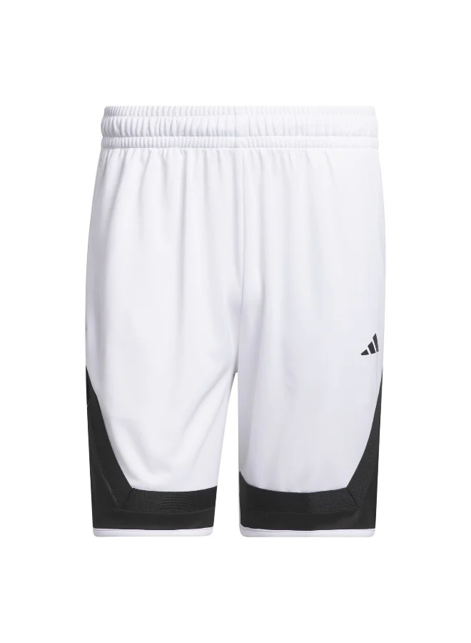 adidas Pro Block Short White Basketball Shorts For Men XS 9"