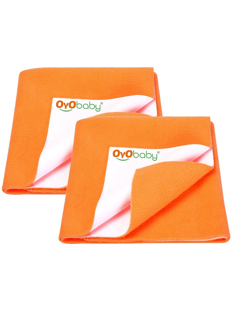 OYO BABY - OYO BABY 100% Waterproof Polycotton Toddler Baby Dry Sheet, Extra Absorbent Infant bed sheet for New Born & Toddler Babies, Baby Bedding Protector for Toddler Children, Medium Size, 100 X 70 cm, Peach - Image 1