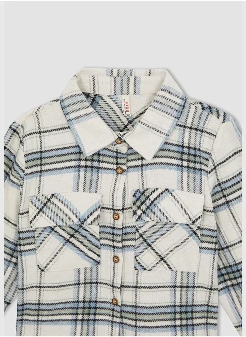 DeFacto Long Sleeve Check Print Shirt