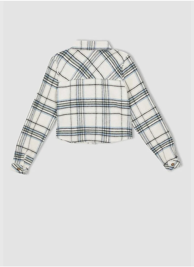 DeFacto Long Sleeve Check Print Shirt