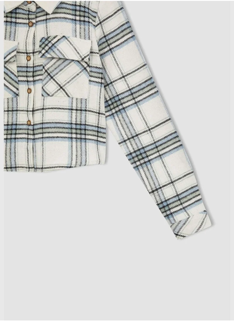 DeFacto Long Sleeve Check Print Shirt