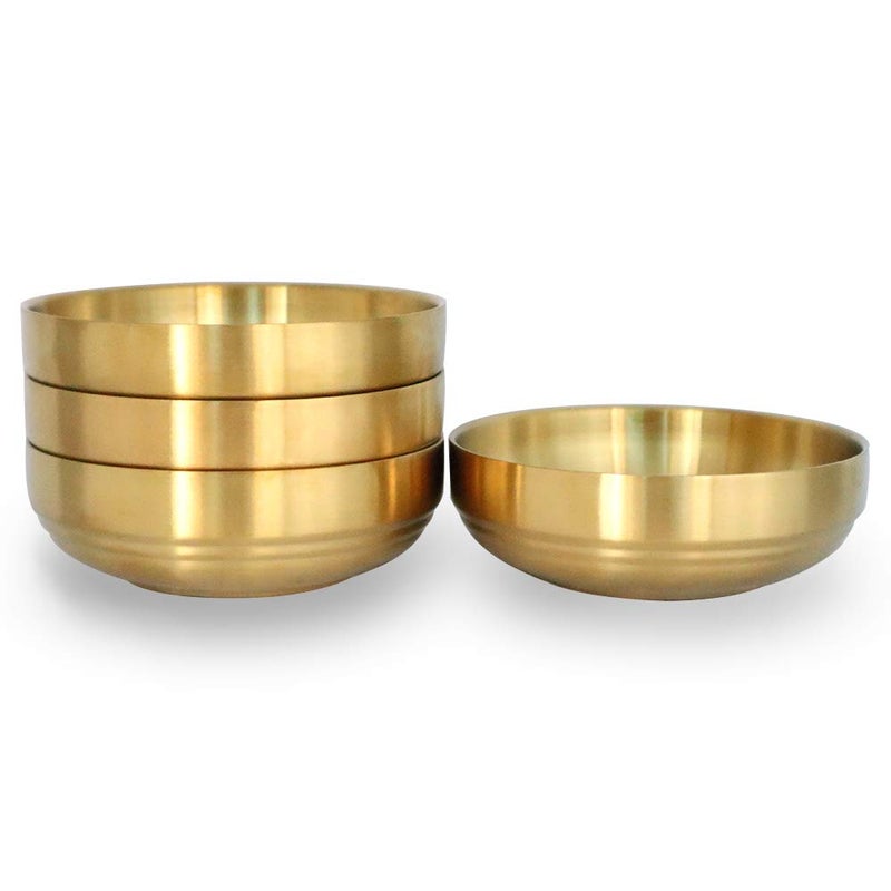 4 PCS 6 OZ Small Double Deck Stainless Steel Sauce Dish Round Condiment Tray Mini Sauce Plate Sushi Dipping Bowls Condiment Dish for Restaurant Home 4 PCS