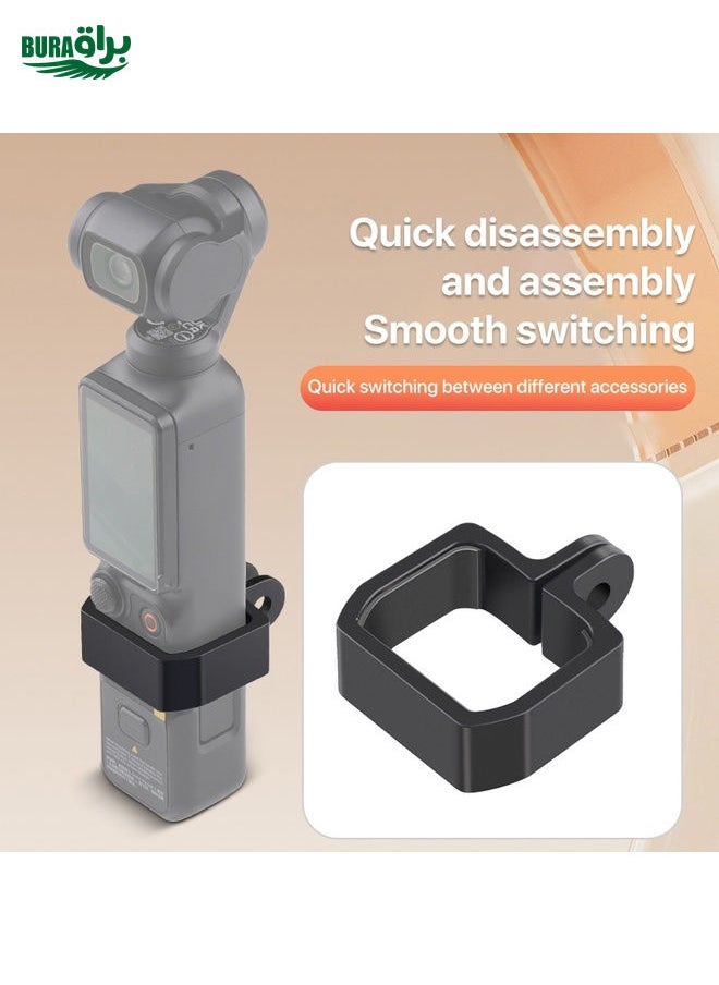 BURAQ For DJI OSMO Pocket 3 Expansion Bracket Adapter (Black)  - Image 3