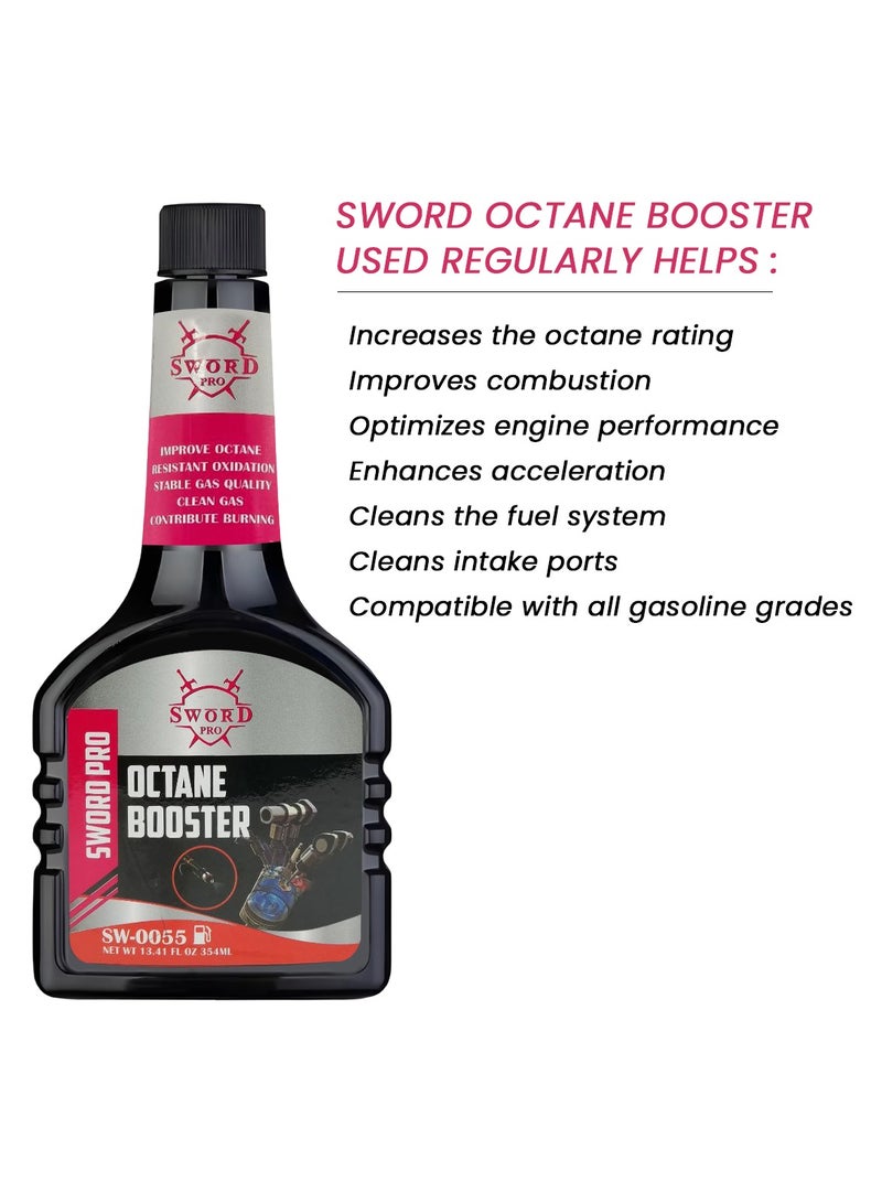 SWORD PRO Octane Booster 354ml SW-0055 Fuel System Cleaner and Engine Performance Enhancer for Gasoline Vehicles - Image 3