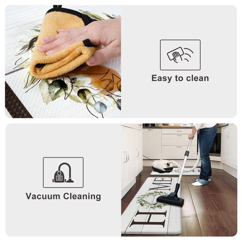 KIMODE Farmhouse Kitchen Mat 2PCS Anti Fatigue Kitchen Rugs Non-Skid Waterproof Kitchen Floor Mat Cushioned Comfort Standing Mat for Office,Laundry,Sink,Home - Image 5