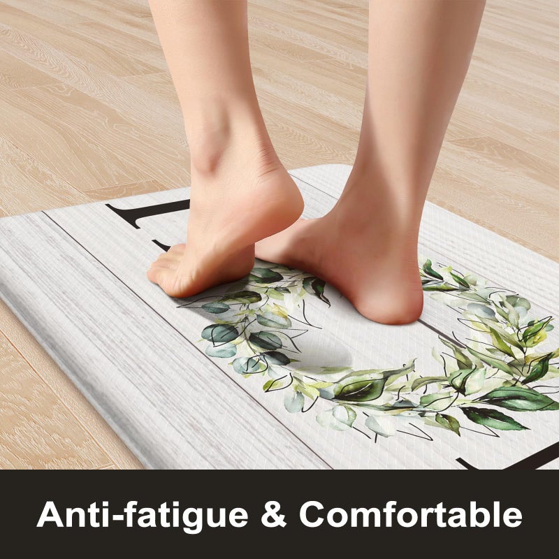 KIMODE Farmhouse Kitchen Mat 2PCS Anti Fatigue Kitchen Rugs Non-Skid Waterproof Kitchen Floor Mat Cushioned Comfort Standing Mat for Office,Laundry,Sink,Home - Image 3