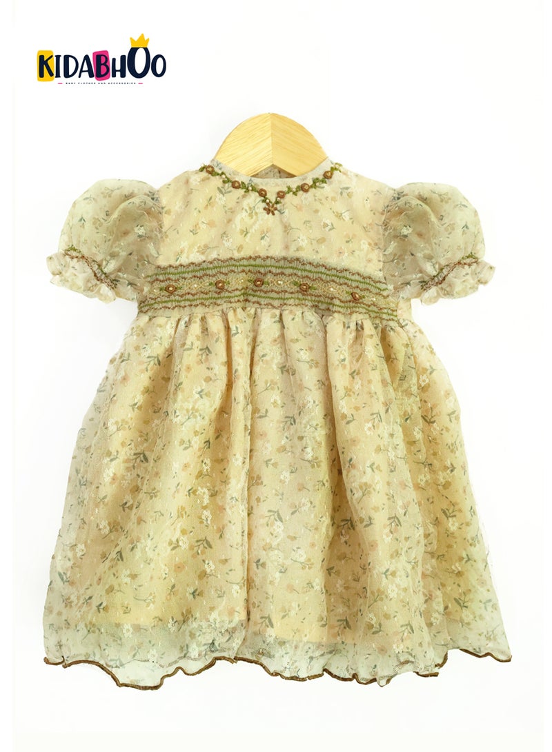 كيدابهو فستان أطفال قصير للفتيات - سحر الأزهار الرقيقة - Image 1