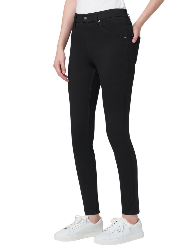 HUE womens Ultra Soft High Waist Denim Leggings Hosiery, Black, X-Large US - Image 3
