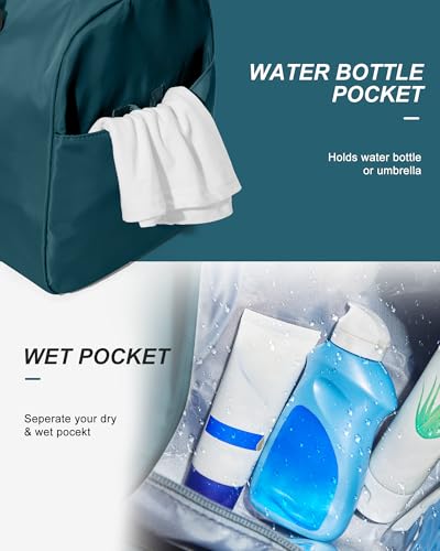 WISEPACK Gym Bags Womens Mens with Shoes Compartment and Wet Pocket Travel Duffel Bag for Women for Plane Sport Gym Tote Bags Swimming Yoga Waterproof Weekend Overnight Bag Carry on Bag Hospital Holdalls - Image 4