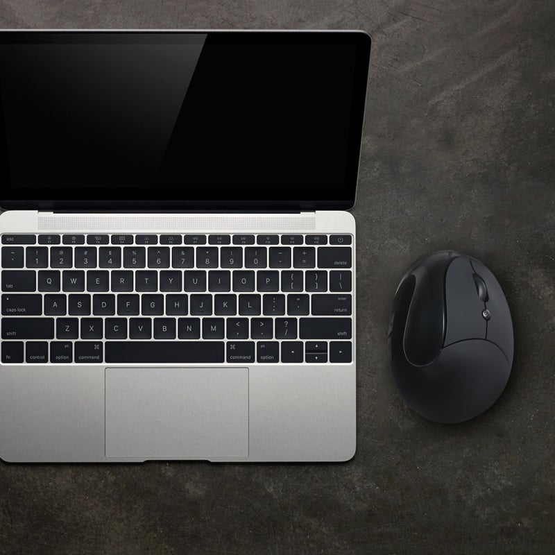 فأرة USB سلكية متوافقة مع مبدأ التصميم المريح: فأرة عمودية بصرية بيضاء بخمس أزرار - استجابة سريعة بدقة 800/1200/1600 نقطة بوصة واحدة (DPI) لأجهزة الكمبيوتر المحمولة والكمبيوتر المكتبي، للاستخدام في المكتب والألعاب والبرمجة - Image 4