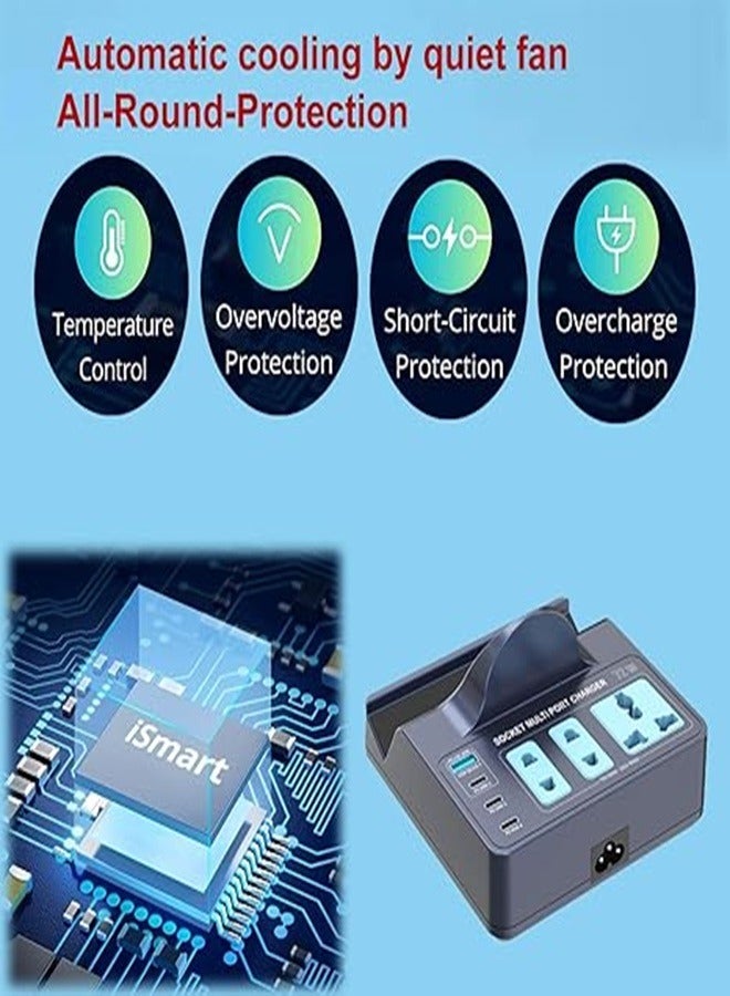 Fineblue 3 in 1140w  Wireless Charging Station, Fast Wireless Charger Stand for Fast Charge, Wireless Charger for Travel Phone Apple iPhone 16 15 14 13 12 11 X Pro Max iWatch 8 7 6 5 4 Samsug Galaxy S - Image 3