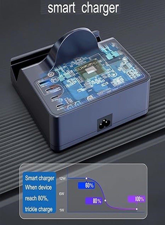 Fineblue 3 in 1140w  Wireless Charging Station, Fast Wireless Charger Stand for Fast Charge, Wireless Charger for Travel Phone Apple iPhone 16 15 14 13 12 11 X Pro Max iWatch 8 7 6 5 4 Samsug Galaxy S - Image 4