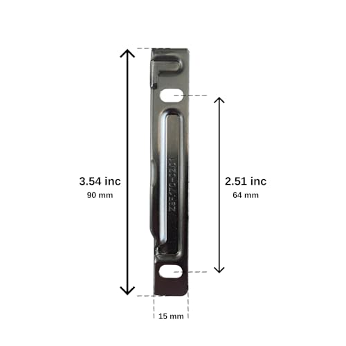 Blum ZSF.1700 L METABOX Left Screw-On Drawer Standard Front Fixing Bracket, Nickel by Blum - Image 2