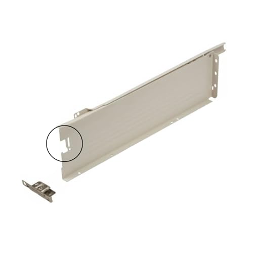 Blum ZSF.1700 L METABOX Left Screw-On Drawer Standard Front Fixing Bracket, Nickel by Blum - Image 4