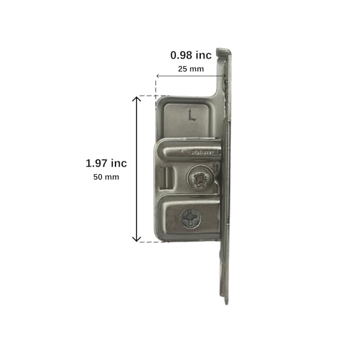 Blum ZSF.1700 L METABOX Left Screw-On Drawer Standard Front Fixing Bracket, Nickel by Blum - Image 3