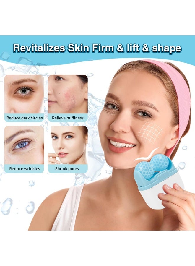 ECVV 2-in-1 Ice Roller for Face Eyes & Body - W & V Shape Massage Heads, Shrinks Pores, Cold Therapy, Reusable, Relaxes Skin, Lifts & Tightens for Anti-Puffiness - Image 3