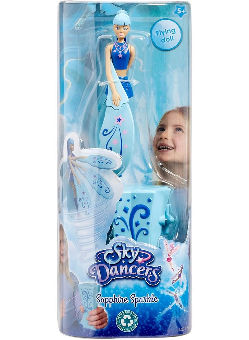Lansay Sky Dancers: Sapphire Sparkle, Watch Your Make a Dazzling Dance Through Mid-Air, Flying Doll Toy, No Batteries Required, Gift for Ages 5+ - Image 1