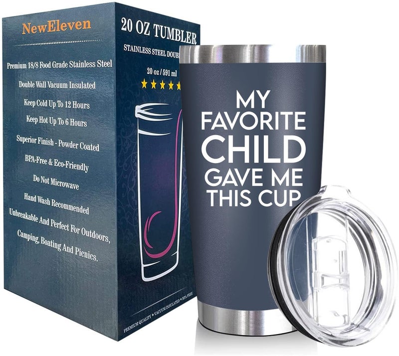 NewEleven Valentines Gifts For Dad - Birthday Gifts For Dad From Daughter, Son, Kids - Husband Gifts - Birthday Present Ideas For Father, Husband, New Dad, Bonus Dad From Daughter, Son - 20 Oz Tumbler - Image 3