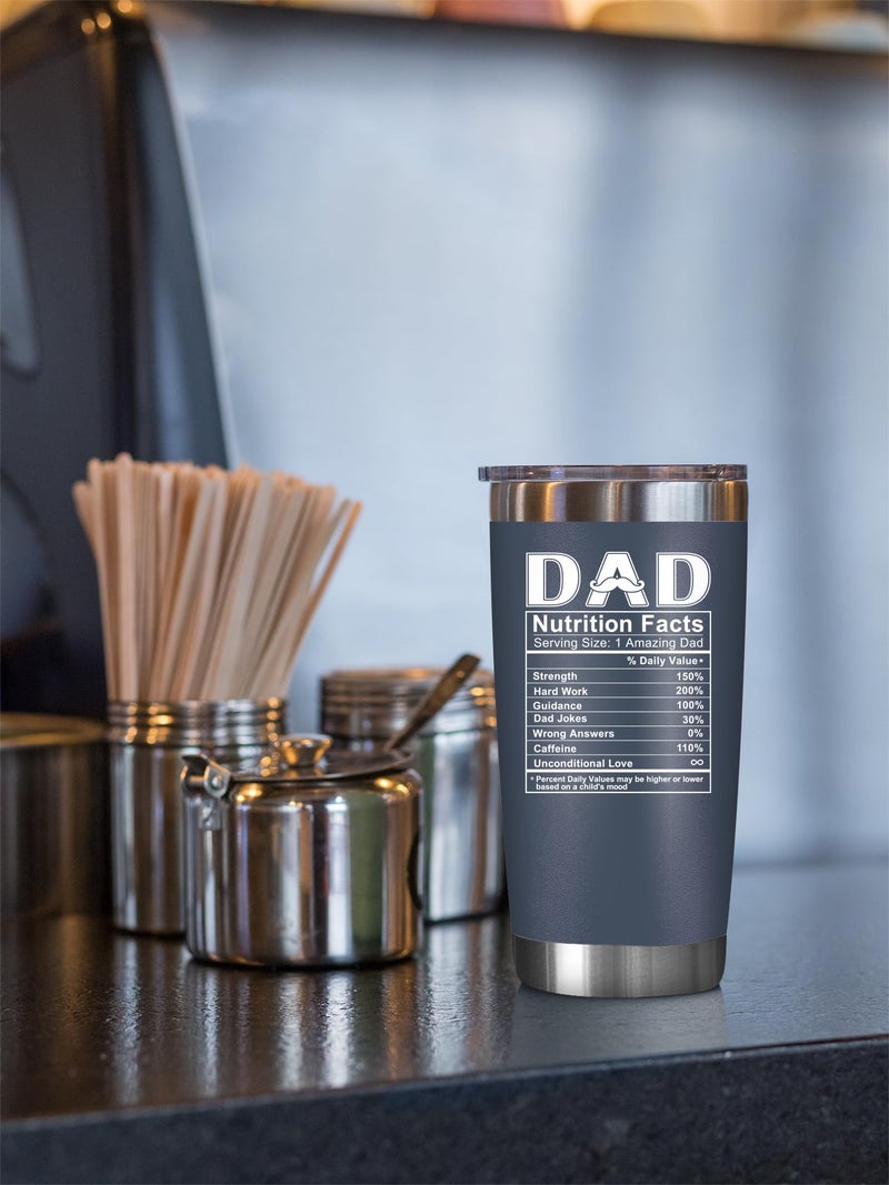 NewEleven Valentines Gifts For Dad - Birthday Gifts For Dad From Daughter, Son, Kids - Husband Gifts - Birthday Present Ideas For Father, Husband, New Dad, Bonus Dad From Daughter, Son - 20 Oz Tumbler - Image 4