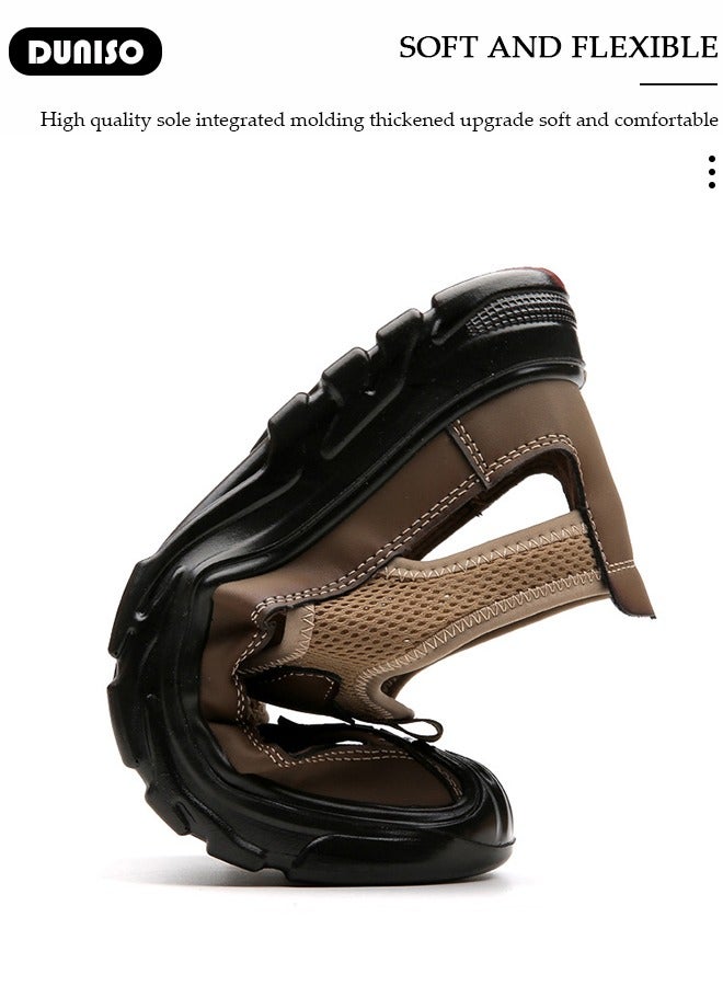 DUNISO Men's Sandals Summer Men Breathable Sandals  Soft Men Light Sandals Slides  Mesh Sandals Classic Outdoor Slippers or Adventure Trail Hiking(Size 42) - Image 2