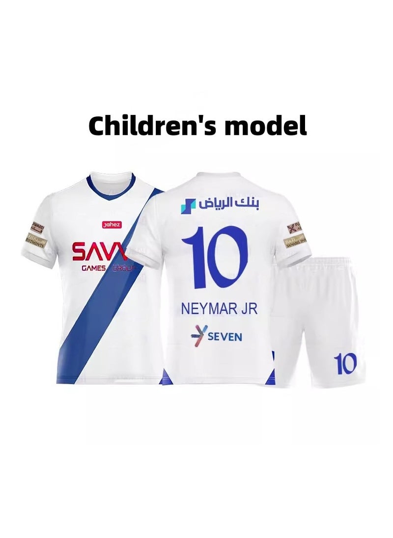 M MIAOYAN M MIAOYAN Neymar Riyadh Crescent No. 10 away jersey football jersey set game training children's jersey  - Image 2