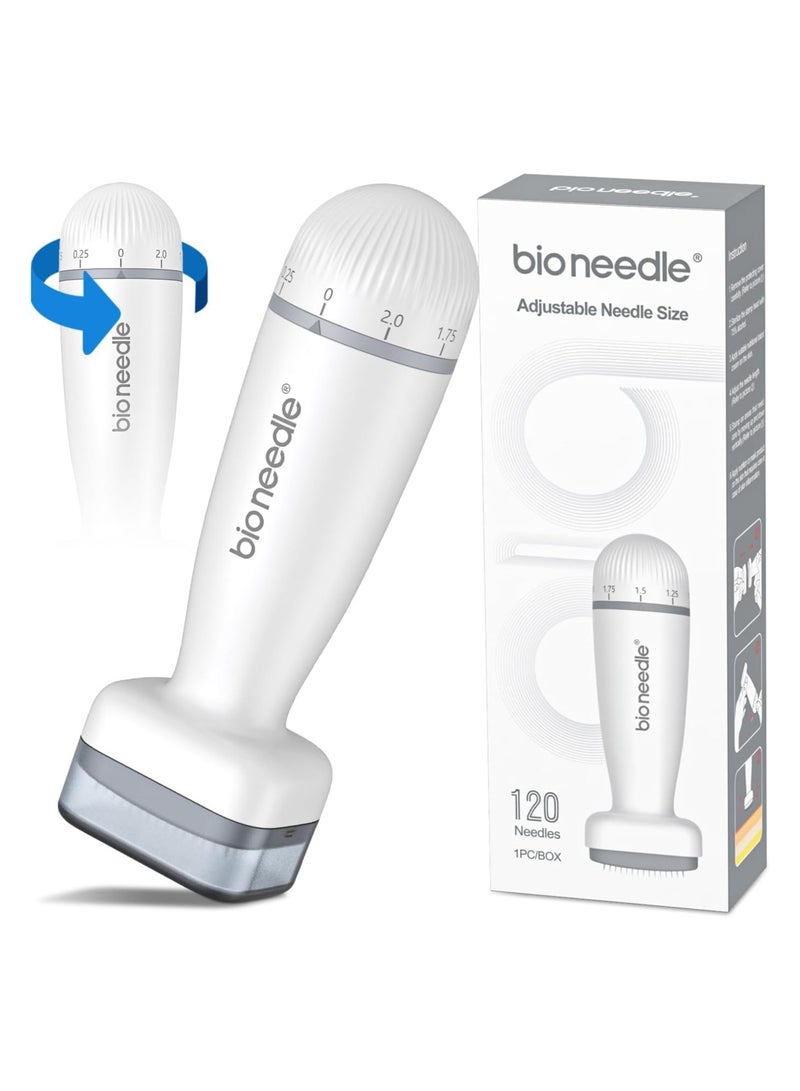 بيو نيدل ديرما ستامب قابل للتعديل من 0 إلى 2 مم – 120 إبرة تيتانيوم دقيقة للعناية بالبشرة - Image 1