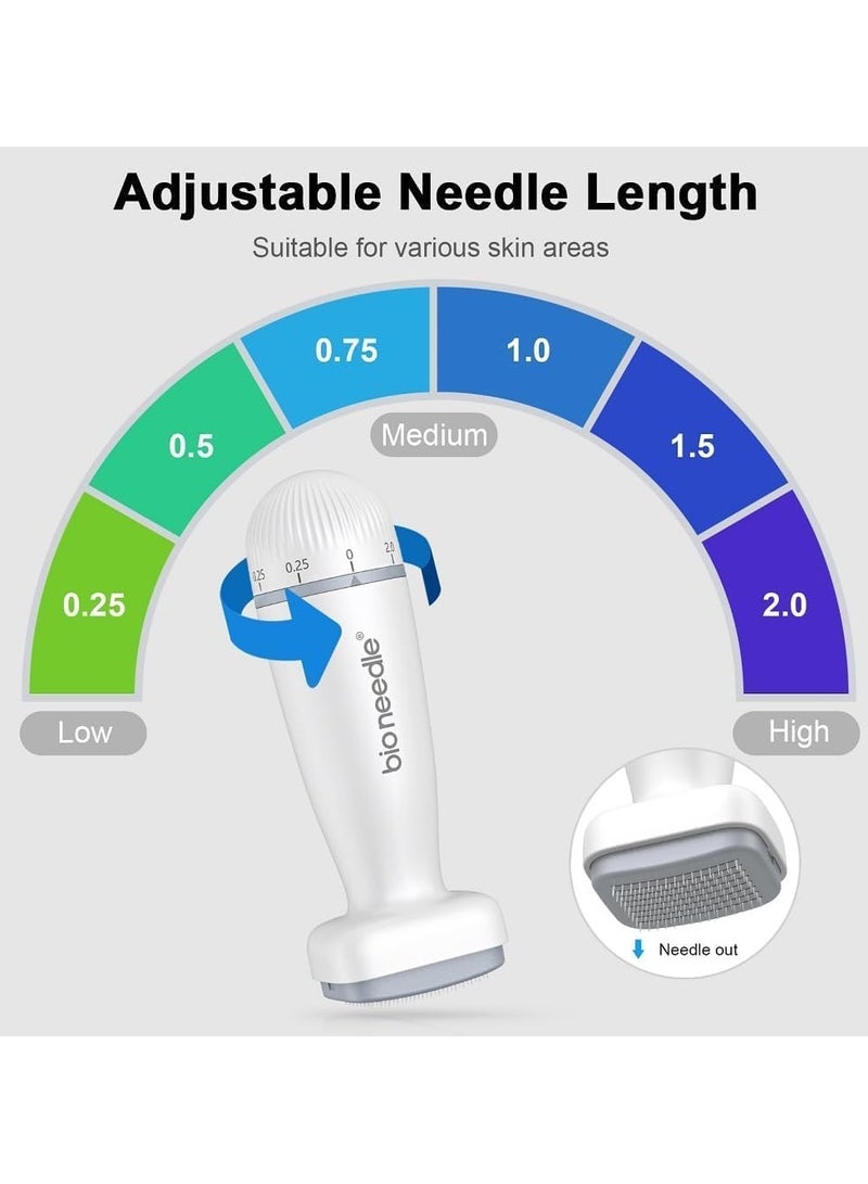 بيو نيدل ديرما ستامب قابل للتعديل من 0 إلى 2 مم – 120 إبرة تيتانيوم دقيقة للعناية بالبشرة - Image 5