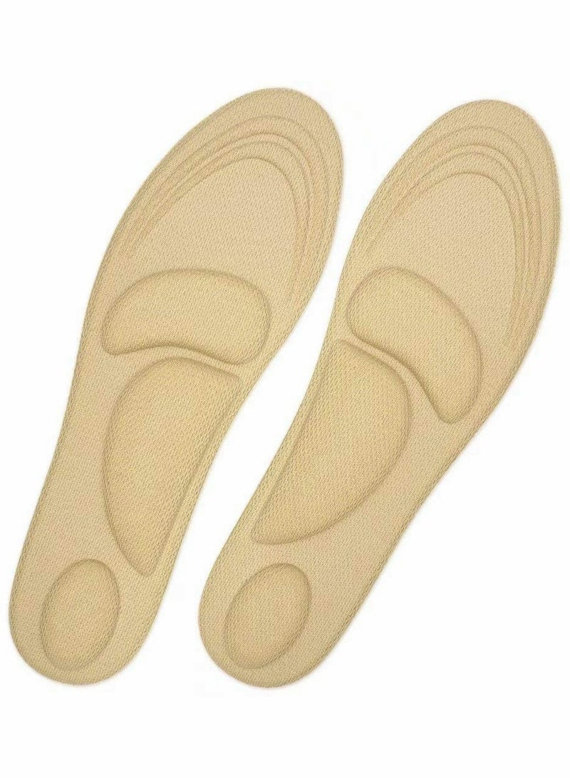 KASTWAVE Memory Foam Insoles, PU Sport Insoles, Comfortable Breathable, Shock Absorption Arch Support Insoles (Men 38-42.5/ Women 37-42) - Image 1
