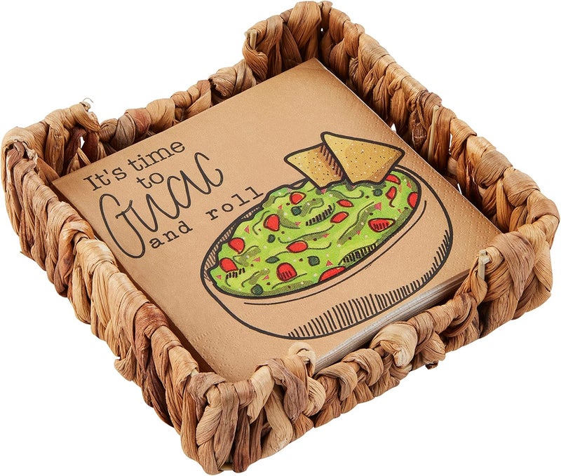 mud pie مجموعة مناديل ورقية وحامل من ماد باي فييستا غواكامولي 6 × 6 - Image 1