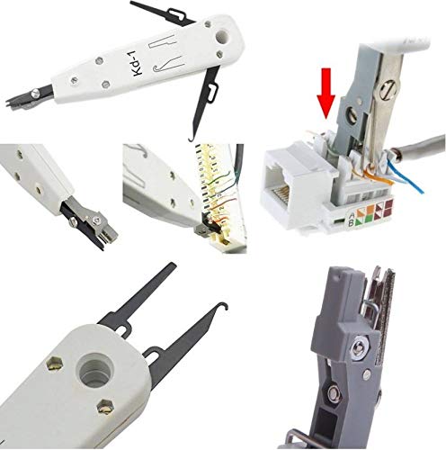 Inditrust Universal Adjustable Coaxial Cable Wire Jacket Stripper Cutter Plier Scissor  Waterproof Connectors Compression Tool  Krone Kd1 Impact Punch Down Tool for Flat Round Cat5 Cat6 UTP STP RG59 RG6 RG7 RG11 Networking TV Telephone Cable BNC RCA RG594C RG65C Manual Crimper  - Image 4