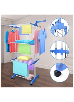 Shopy-Basket 3-Layer Clothes Drying Rack – Stainless Steel, Adjustable Freestanding Foldable & Multi-Purpose for Indoor/Outdoor Use  - Image 5