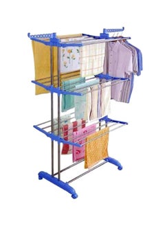 Shopy-Basket 3-Layer Clothes Drying Rack – Stainless Steel, Adjustable Freestanding Foldable & Multi-Purpose for Indoor/Outdoor Use  - Image 2