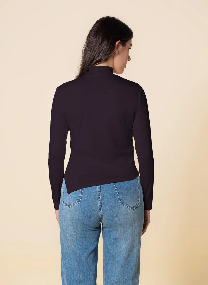 SHAPES DETAILED LONG SLEEVE TOP