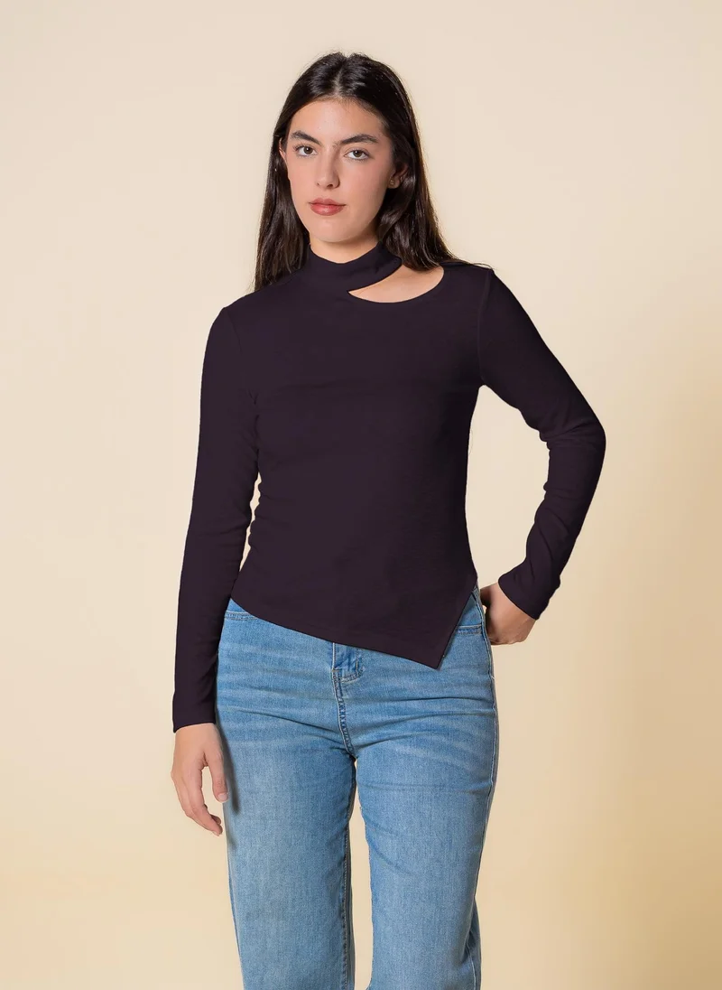 SHAPES DETAILED LONG SLEEVE TOP