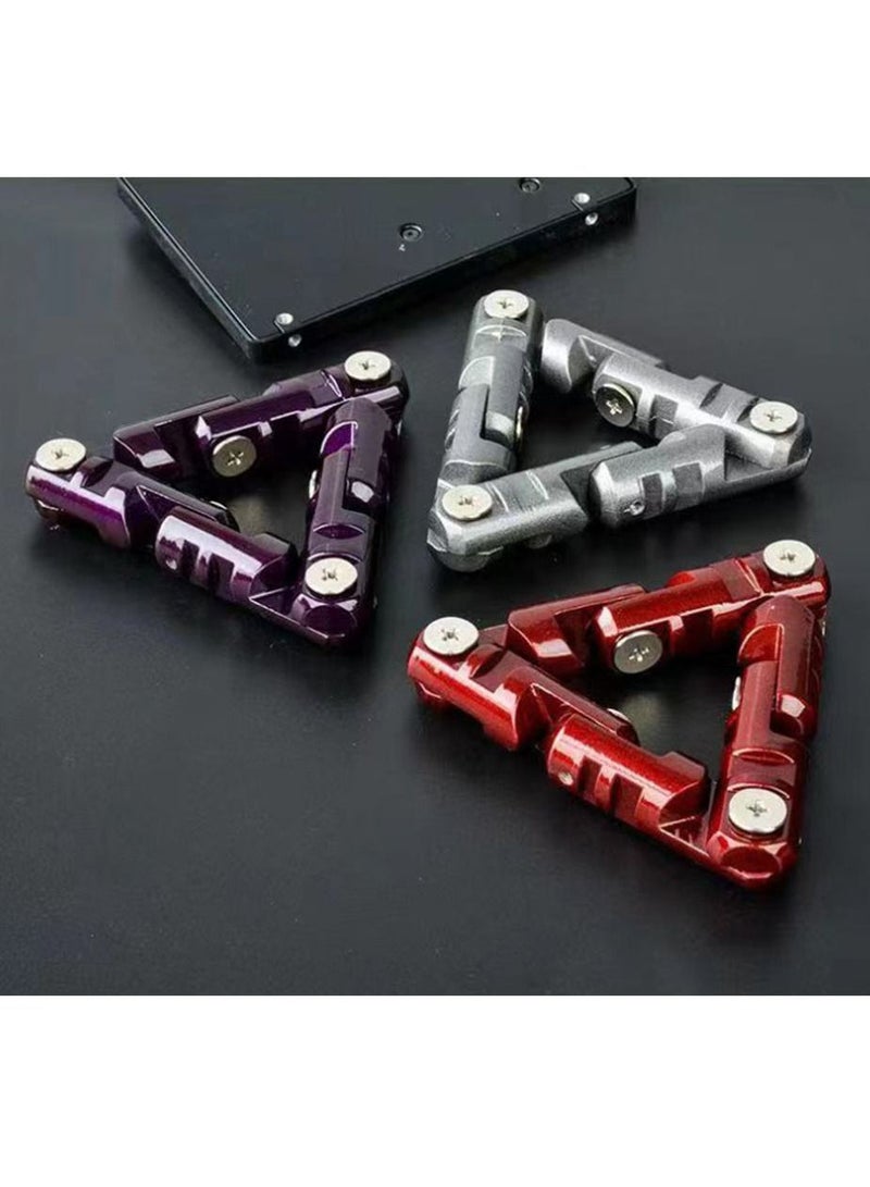 NIBEMINENT Infinite Flip Fingertip Decompression Education Toys 3 packs Handheld Stainless Steel Chain Fidget Anxiety Stress Relief for Children and Adults  - Image 4