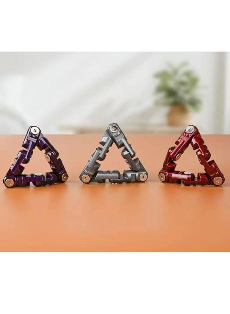 NIBEMINENT Infinite Flip Fingertip Decompression Education Toys 3 packs Handheld Stainless Steel Chain Fidget Anxiety Stress Relief for Children and Adults  - Image 5