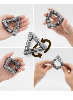 NIBEMINENT Infinite Flip Fingertip Decompression Education Toys 3 packs Handheld Stainless Steel Chain Fidget Anxiety Stress Relief for Children and Adults  - Image 2