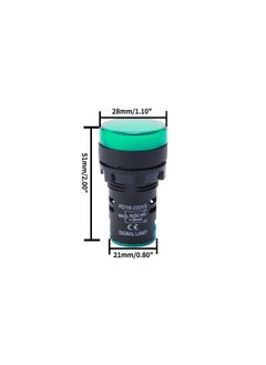 NewZoll Green Led Pilot Light Panel Indicator 48V 10Pieces  - Image 3