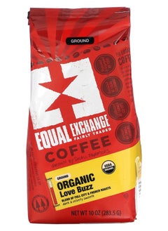 Equal Exchange Organic Coffee Love Buzz Ground Full City & French Roasts 10 oz (283.5 g) 