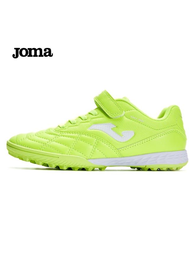 Joma Soccer Shoes For Children, Tf Turf Cleats For Boys And Girls, Youth Student Replica Classic Football Training Shoes, Fluorescent Green, Size 28 - Image 1