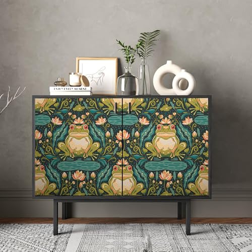 REDAMANCY Vintage Dark Green Damask Forg Animal Peel and Stick Wallpaper Stick on Contact Paper Vintage Wall Paper Easy Peel Off for nightstand Drawer Cabinet Renter - Image 4