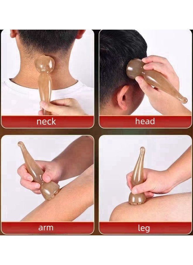 دبليو أيه أو كي أن - يمكن استخدام أداة تدليك مواد شمع العسل للنقاط الإبرة للجمال ، إصلاح رفع الوجه ، وتخفيف آلام العضلات ، أداة تدليك صحية للنقاط الإبرة للوجه غوا شا تخفيف التعب - Image 1