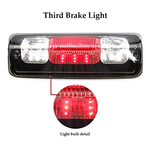 Tresound LED 3rd Third Brake Light for 2004-2008 Ford F150, 2007-2010 Ford Explorer Sport, 2006-2008 Lincoln Mark LT Rear Cargo Lamp High Mount Center Stop light (Chrome Housing + Smoke Lens) - Image 3
