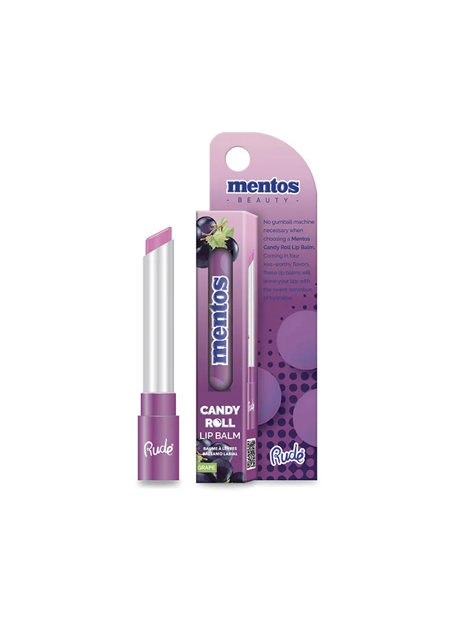 Rude Mentos Candy Roll Lip Balm - Grape