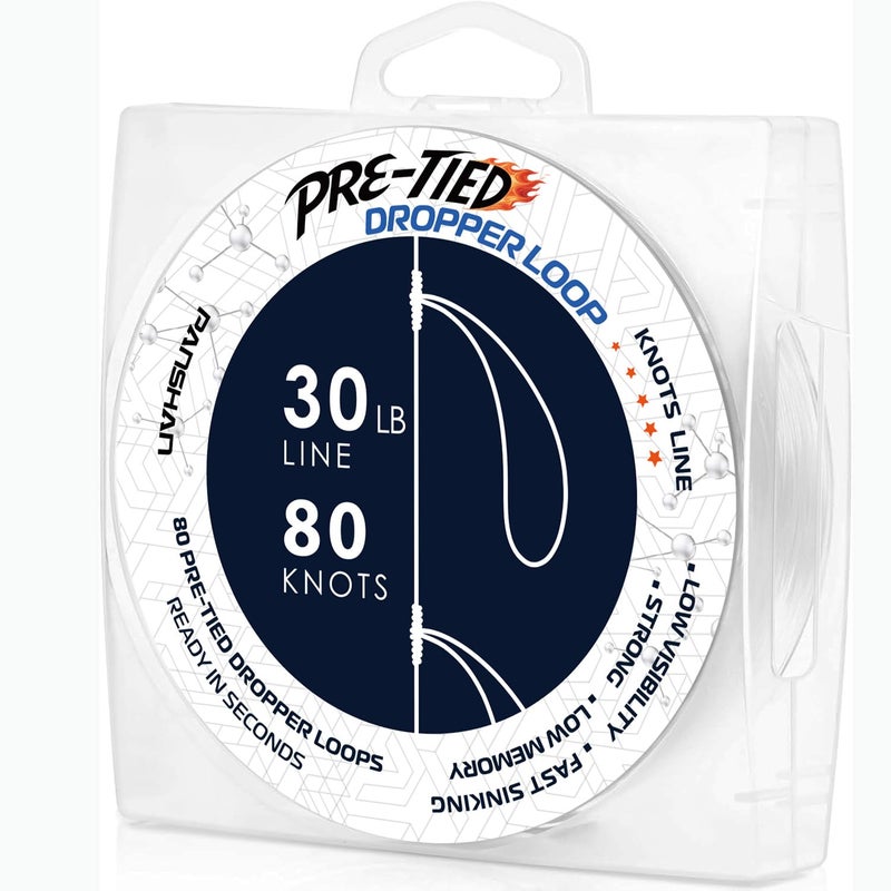 PANSHAN 30 lb PreTied Dropper Loop Knots Line Fishing Line Spool Loops 16 Inches Apart with 55 Inch Loop Size Perfect for Saltwater Freshwater Fishing Snapper Other Bottom Feeding Fish - Image 2