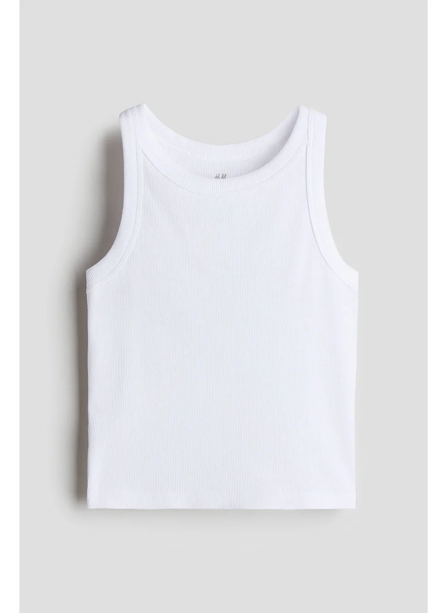 H&M Ribbed Cotton Vest Top
