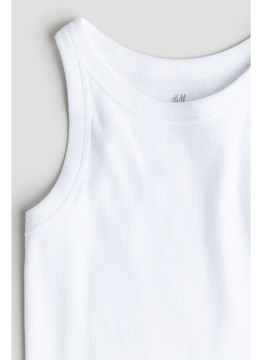 H&M Ribbed Cotton Vest Top