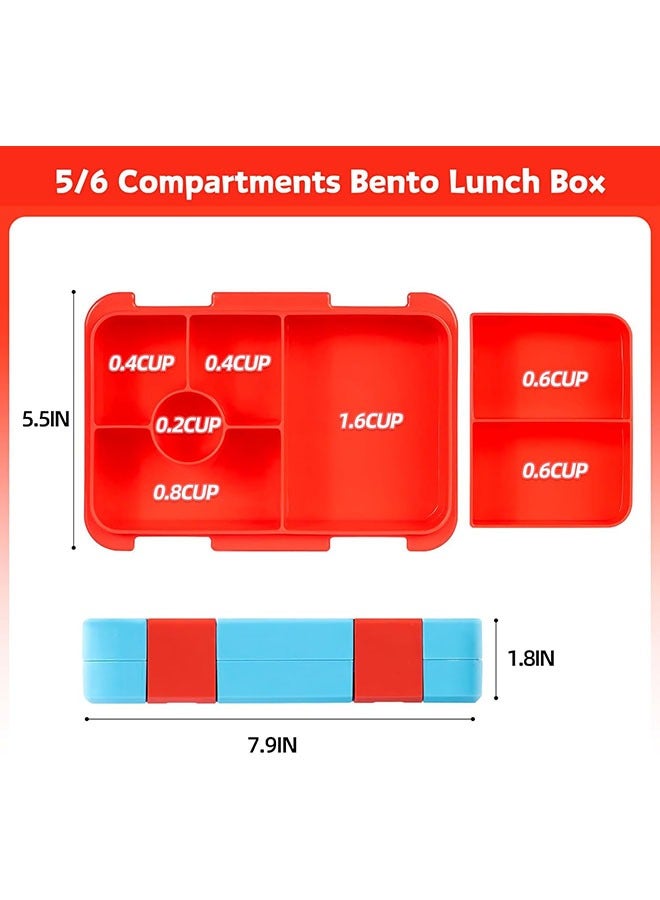 Arabest Bento Lunch Box for Kids & Toddlers, Leak-Proof Lunchbox with 5/11 Compartments - Back to School, Snack Containers for On-the-Go Meal, Made with Safe BPA-Free Material - Image 2